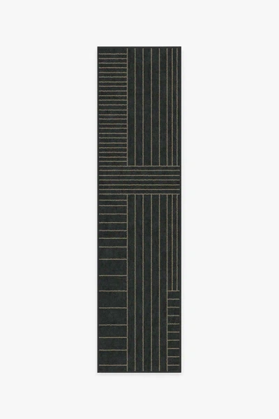 Ruggable Bowie Charcoal Flatwoven Rug In Black