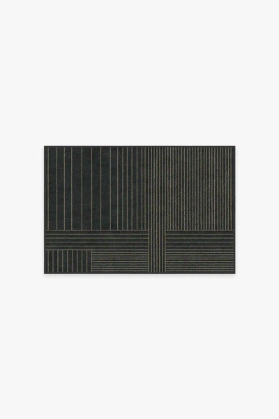 Ruggable Bowie Charcoal Flatwoven Rug In Black