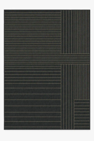 Ruggable Bowie Charcoal Flatwoven Rug In Animal Print