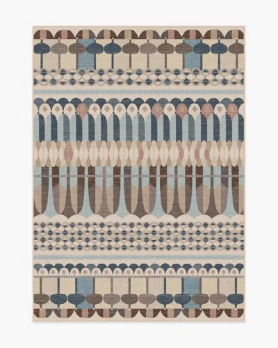 Ruggable Brasilia Slate Blue Multicolor Flatwoven Rug By Jonathan Adler In Neutral