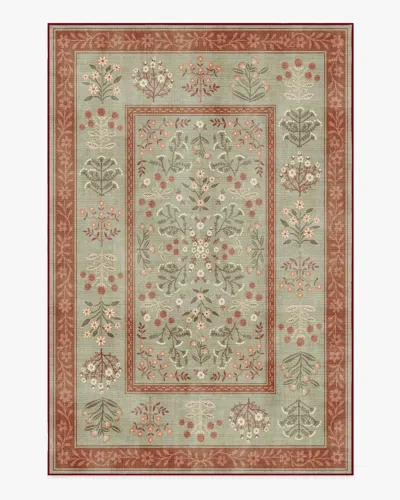 Ruggable Briar Sage & Rust Flatwoven Rug In Gray