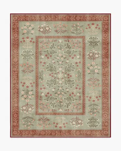 Ruggable Briar Sage & Rust Flatwoven Rug