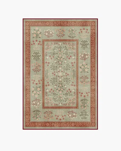 Ruggable Briar Sage & Rust Flatwoven Rug