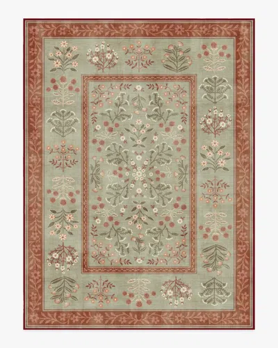 Ruggable Briar Sage & Rust Flatwoven Rug