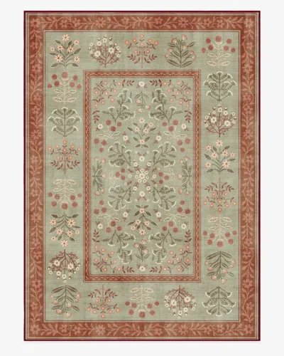 Ruggable Briar Sage & Rust Flatwoven Rug