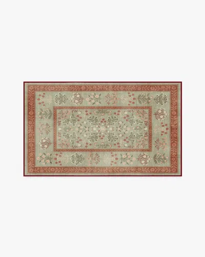 Ruggable Briar Sage & Rust Flatwoven Rug In Brown