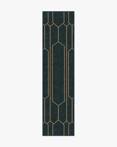Ruggable Bryant Marine Blue & Gold Flatwoven Rug By The Hiltons