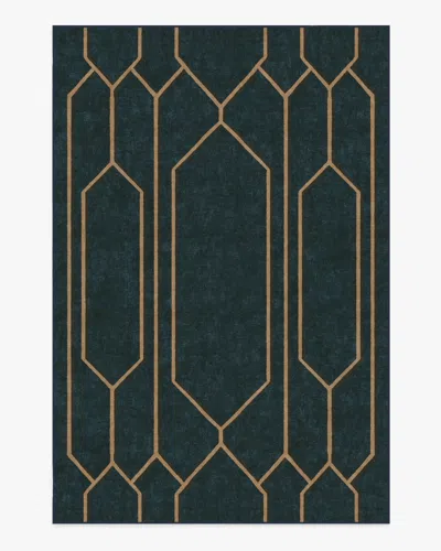 Ruggable Bryant Marine Blue & Gold Flatwoven Rug By The Hiltons In Multi