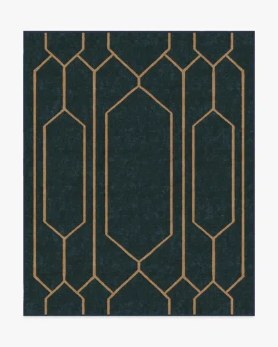 Ruggable Bryant Marine Blue & Gold Flatwoven Rug By The Hiltons In Multi