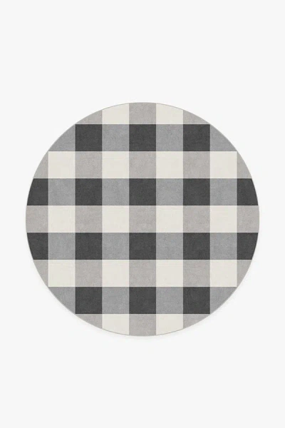 Ruggable Buffalo Plaid Black & White Flatwoven Rug In Gray