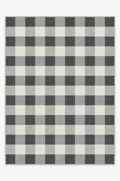 Ruggable Buffalo Plaid Black & White Flatwoven Rug