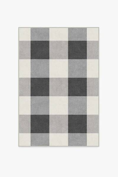Ruggable Buffalo Plaid Black & White Flatwoven Rug