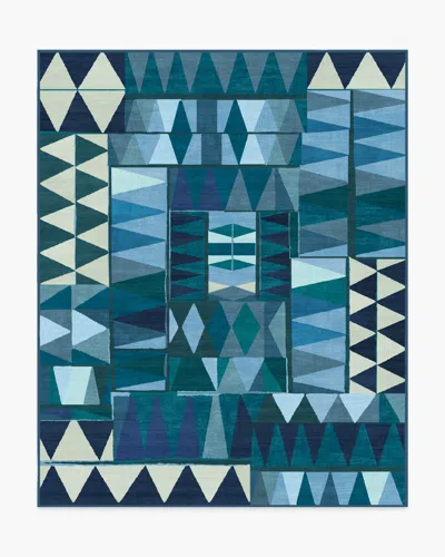 Ruggable Cadra Blue Teal Flatwoven Rug By Jungalow
