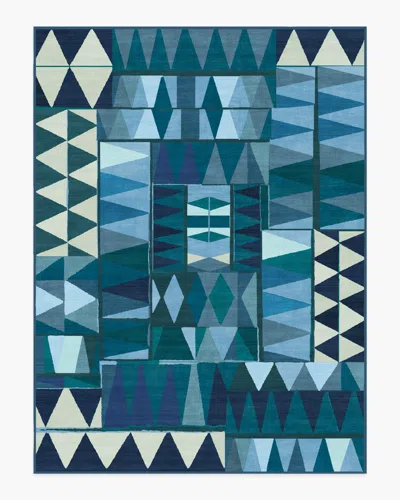 Ruggable Cadra Blue Teal Flatwoven Rug By Jungalow