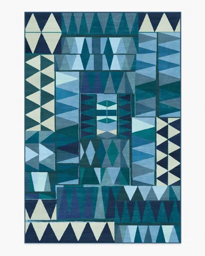 Ruggable Cadra Blue Teal Flatwoven Rug By Jungalow