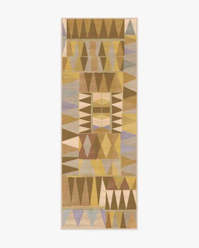 Ruggable Cadra Ochre Flatwoven Rug By Jungalow In Brown