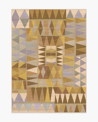Ruggable Cadra Ochre Flatwoven Rug By Jungalow In Gold