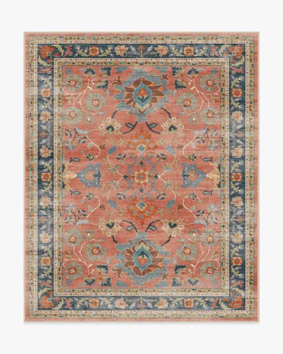 Ruggable Calabria Coral Multicolor Flatwoven Rug In Orange