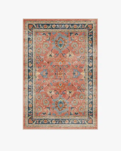Ruggable Calabria Coral Multicolor Flatwoven Rug In Orange