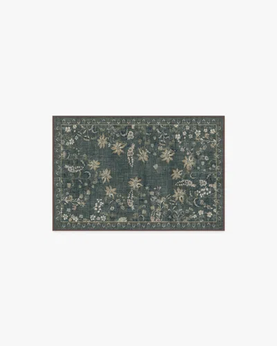 Ruggable Calla Charcoal Flatwoven Rug In Blue