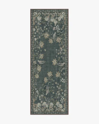 Ruggable Calla Charcoal Flatwoven Rug In Green