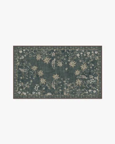 Ruggable Calla Charcoal Flatwoven Rug In Green