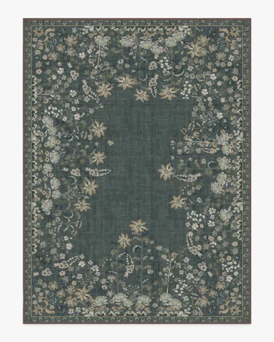 Ruggable Calla Charcoal Flatwoven Rug In Green