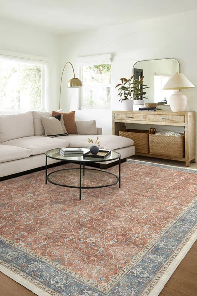 Ruggable Celestine Coral Flatwoven Rug In Orange