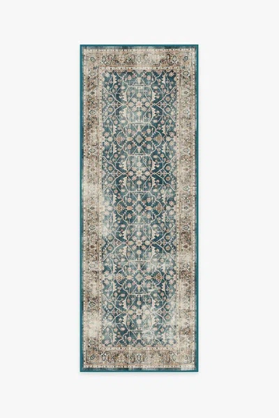 Ruggable Celestine Teal Blue Flatwoven Rug In Multi