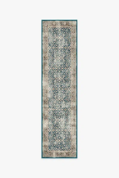 Ruggable Celestine Teal Blue Flatwoven Rug In Multi