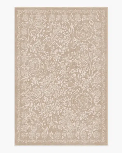 Ruggable Chamomile Cream Flatwoven Rug By Morris & Co. In Neutral