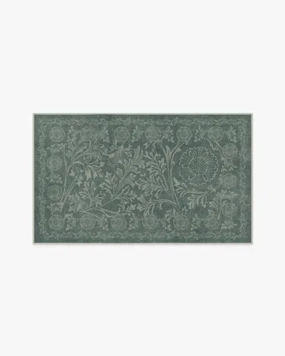Ruggable Chamomile Teal Green Flatwoven Rug By Morris & Co.