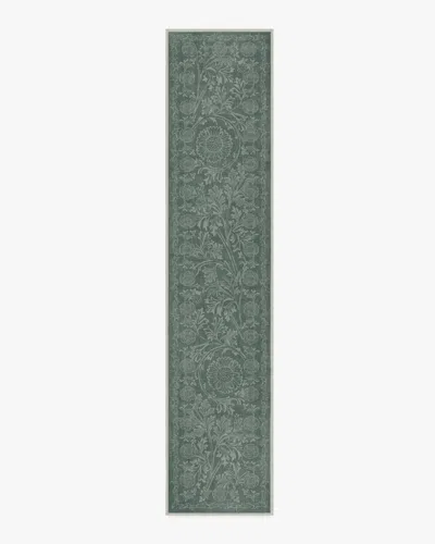 Ruggable Chamomile Teal Green Flatwoven Rug By Morris & Co. In Gray