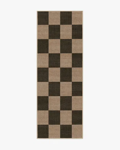 Ruggable Checkerboard Soft Black Re-jute Rug
