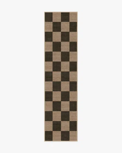 Ruggable Checkerboard Soft Black Re-jute Rug