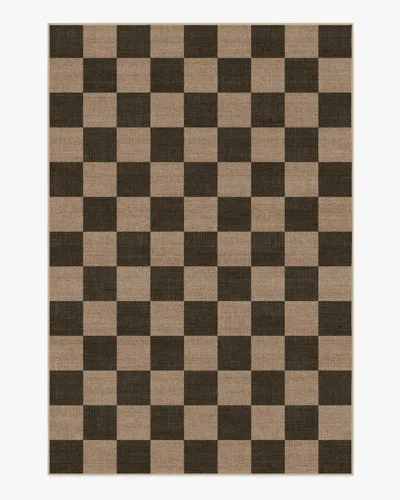 Ruggable Checkerboard Soft Black Re-jute Rug