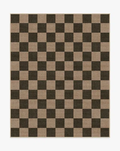 Ruggable Checkerboard Soft Black Re-jute Rug