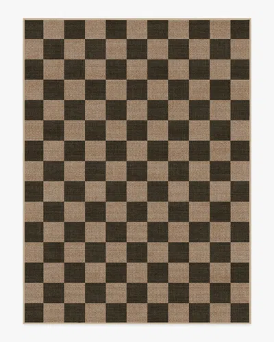 Ruggable Checkerboard Soft Black Re-jute Rug