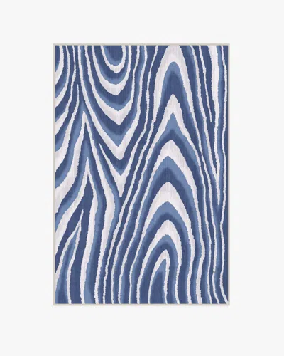 Ruggable Chifa Wood Blue & Cream Flatwoven Rug By Humberto Leon