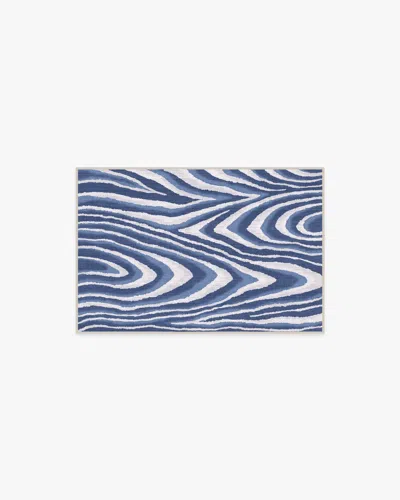Ruggable Chifa Wood Blue & Cream Flatwoven Rug By Humberto Leon