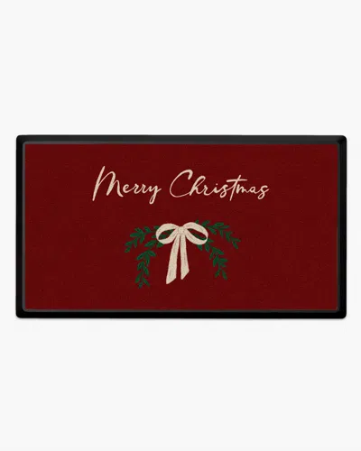 Ruggable Christmas Tidings Large Doormat In Burgundy