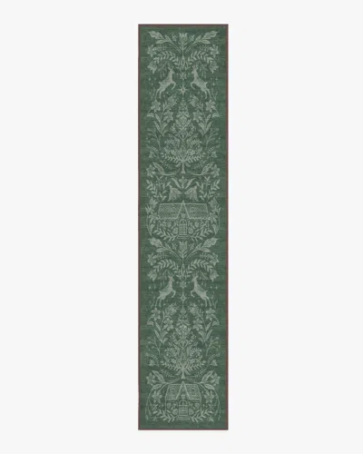 Ruggable Christmas Wonderland Green Flatwoven Rug