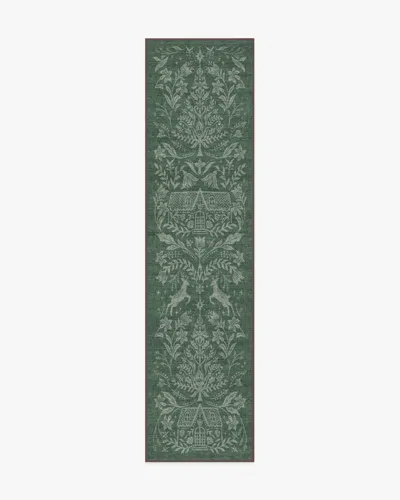 Ruggable Christmas Wonderland Green Flatwoven Rug