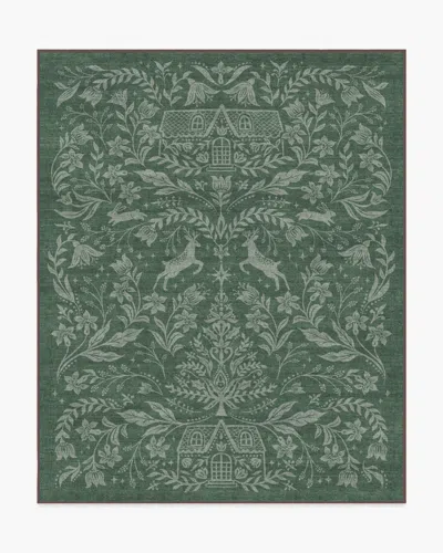 Ruggable Christmas Wonderland Green Flatwoven Rug