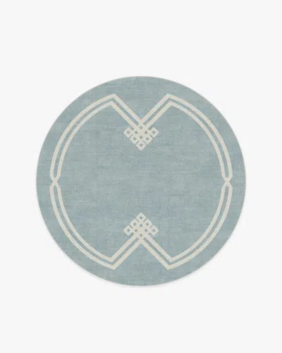 Ruggable Chrysler Border Chambray Blue Flatwoven Rug By The Hiltons