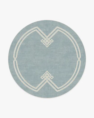 Ruggable Chrysler Border Chambray Blue Flatwoven Rug By The Hiltons