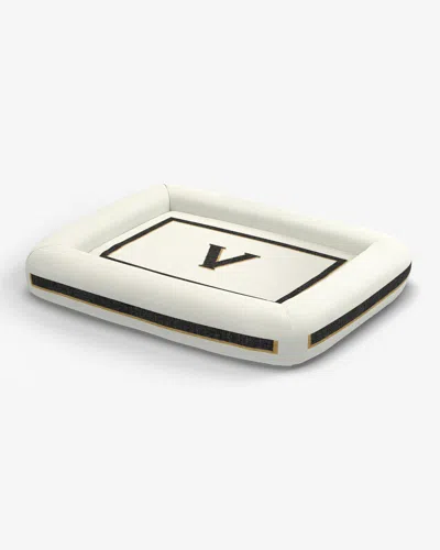 Ruggable Classic Monogram Ivory Woven Pet Bed, Large By Jonathan Adler In White