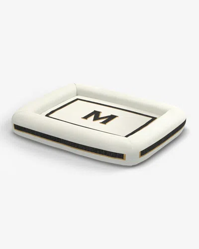 Ruggable Classic Monogram Ivory Woven Pet Bed, Large By Jonathan Adler In White
