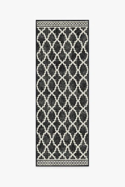 Ruggable Cleo Trellis Black Outdoor Rug