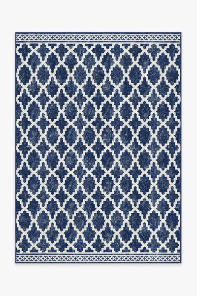 Ruggable Cleo Trellis Royal Blue Outdoor Rug